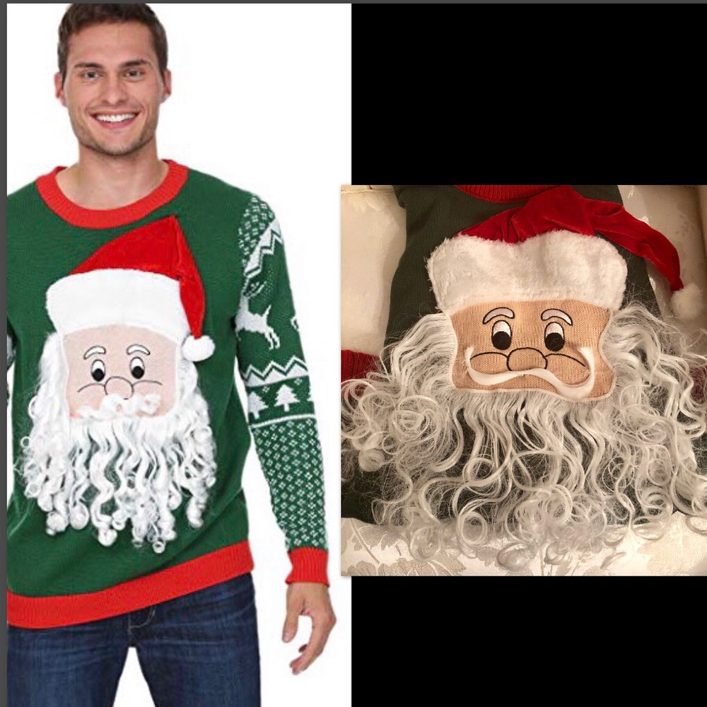 SANTA BEARD UNISEX SWEATER